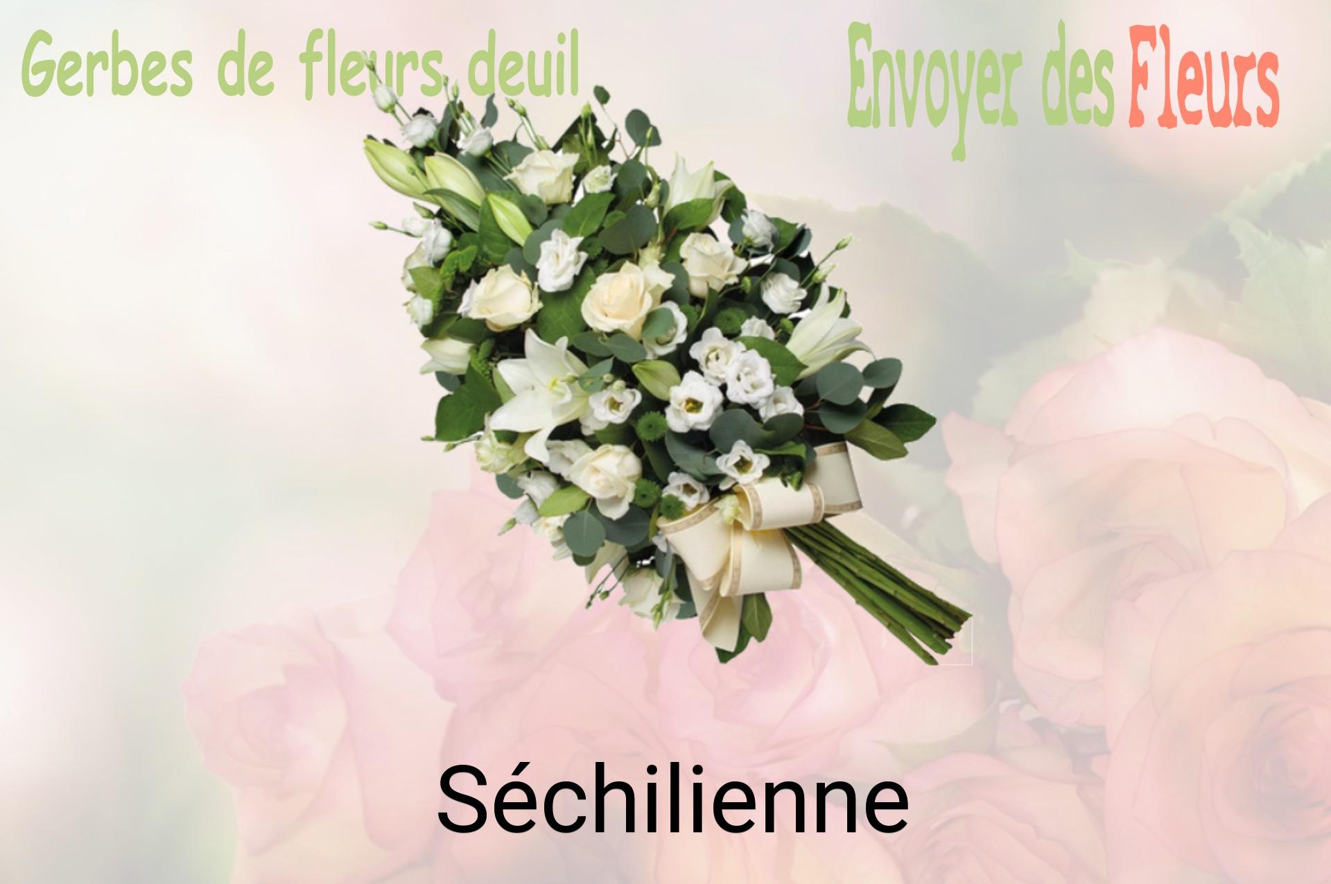 Gerbe de fleurs de deuil livrée à Séchilienne